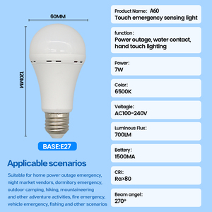 Nuovo LED ricaricabile lampadina di emergenza 7W 100-240V 700LM IP20 3 marcia modalità di oscuramento di emergenza con 1500mAh batteria luce per il campeggio - Product Image 3