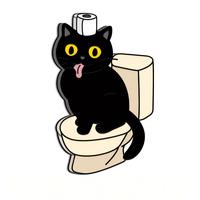 Aimant de réfrigérateur en acrylique personnalisé avec un chat mignon de dessin animé, découpé au laser, imprimé UV, autocollant magnétique pour réfrigérateur, cadeau souvenir
