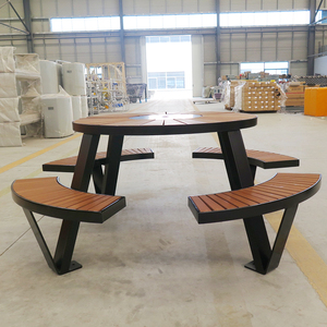 Ensemble <span class=keywords><strong>de</strong></span> meubles <span class=keywords><strong>de</strong></span> <span class=keywords><strong>jardin</strong></span> en bois plastique d'extérieur, <span class=keywords><strong>table</strong></span> <span class=keywords><strong>de</strong></span> <span class=keywords><strong>jardin</strong></span>, <span class=keywords><strong>table</strong></span> <span class=keywords><strong>de</strong></span> pique-nique en acier et banc <span class=keywords><strong>de</strong></span> parc en bois d'extérieur - Product Image 2