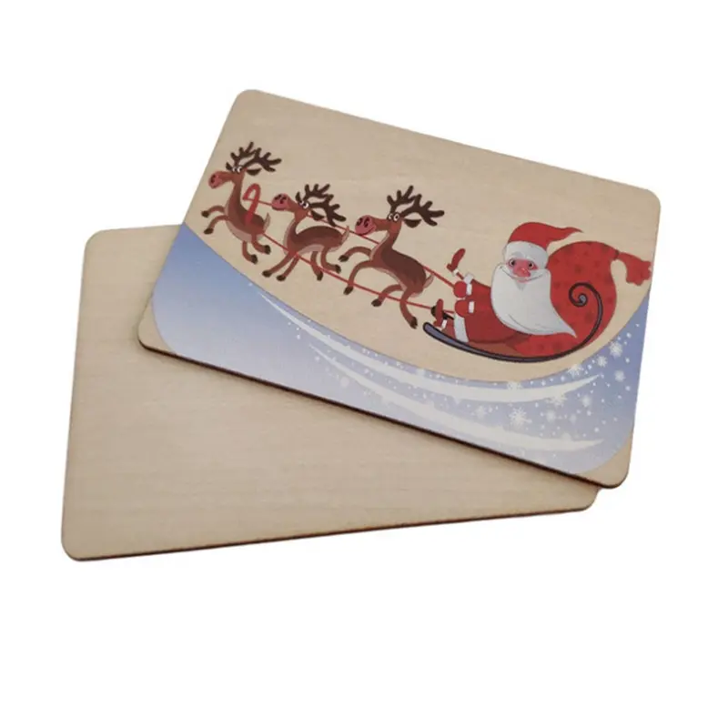 Making RFID high-frequency bamboo and IC cards, wooden postcards, beech wood membership cards
