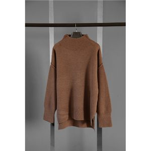 <span class=keywords><strong>Ensemble</strong></span> pull à col roulé fendu 2025 pour femmes, <span class=keywords><strong>ensemble</strong></span> décontracté ample en <span class=keywords><strong>laine</strong></span> et cachemire mélangés, <span class=keywords><strong>pantalon</strong></span> en tricot décontracté, <span class=keywords><strong>ensemble</strong></span> deux pièces - Product Image 5