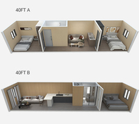 Casa Prefabricada Modular Tipo Bungalow, Kit de Casa Prefabricada en Contenedor, Casa de Juegos, Casa Móvil Pequeña para Airbnb, Resort, Camping y Vivienda