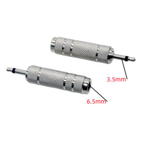 Adaptador de audio mono, conector macho de 3,5 mm a hembra de 6,5 mm, conector metálico para guitarra, piano, instrumentos musicales - Product Image 1