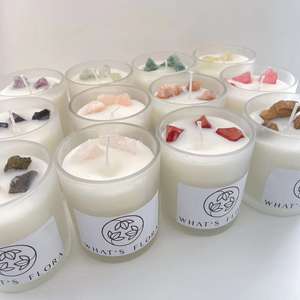 Cera <span class=keywords><strong>di</strong></span> soia candele profumate <span class=keywords><strong>di</strong></span> cristallo naturale con coppa candele <span class=keywords><strong>di</strong></span> pietra gemma infusa per la casa - Product Image 4