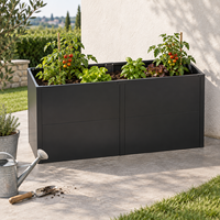 Bacs de Jardin Surélevés en Gros pour Extérieur, en Acier Galvanisé Robuste, Jardinière Surélevée Haute pour Légumes, Herbes et Fleurs
