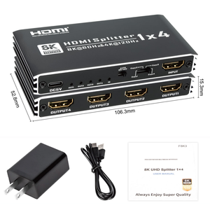 Répartiteur <span class=keywords><strong>HDMI</strong></span> 8K 60Hz 1 entrée 4 sorties 1x4 1x3 1x2 Répartiteur <span class=keywords><strong>HDMI</strong></span> 2.1 Prise en charge Dolby 4K <span class=keywords><strong>120Hz</strong></span> 1080P 240Hz HDCP2.3 HDR 10 EDID - Product Image 6