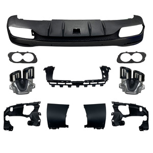 Mercedes-Benz GLE V167 Rear Lip Exhaust Tip Kit Full Set PP Material Silver Black 2020 AMG Style - Product Image 1