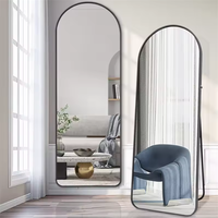 [2025 Nouveauté] Miroir sur pied arqué en alliage d'aluminium, miroir mural vertical moderne et simple pour se vêtir