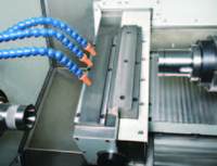 Tour CNC Fanuc à double broche, à banc oblique, de précision, pour usages moyens, 220V