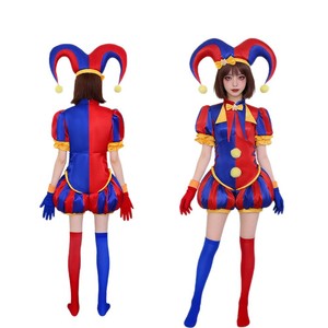 Conjunto de disfraz de payaso de circo digital para niños de 8 a 13 años, juego de rol de anime, mercado europeo y americano - Product Image 5