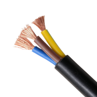 Câble d'alimentation flexible RVV H05VV-F 3 conducteurs en cuivre pur gainé PVC IP65 300/500V pour automobile, éclairage DIY, industrie et bâtiment