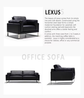 Ensemble de canapé en cuir moderne italien de luxe de salle d'attente de bureau de canapé d'affaires commerciales de contrat de meubles