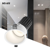 Plafonnier LED asymétrique à faisceau orientable 10W 15W 25W, tube polarisé encastré, projecteur COB anti-éblouissement réglable