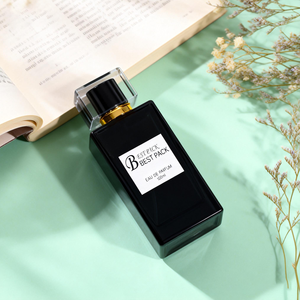 Leere Hohe Dicke 30ml 50ml 100ml Schwarze Rosa Luxus-Parfüm Nachfüllbare Parfümflasche mit Edlen Verschlüssen - Product Image 4