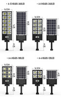 Potente Farola Solar LED, IP65 Impermeable, Aluminio y ABS, Batería, Sensor de Movimiento del Anochecer al Amanecer, Control Remoto