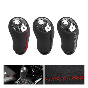 Leinomie หัวเกียร์รถยนต์สีดำแดงขาวเย็บตามหลักสรีรศาสตร์สำหรับ MK3 MK2 - Product Image 1