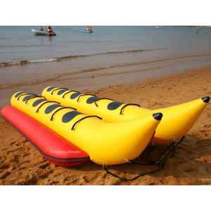 Juguetes inflables de agua de plátano de alta velocidad de PVC caliente barco pez mosca para 6 personas para Lago y Mar - Product Image 1