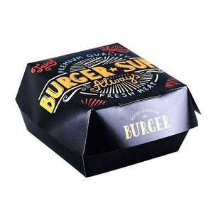 Luxury Custom Logo Printed Packaging Sushi Fried Chicken Cheese Paper Burger Box
