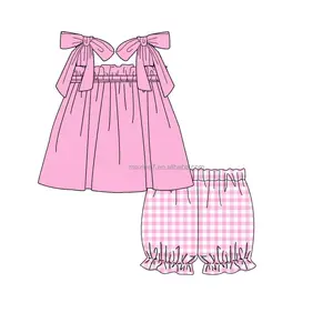 Boetiek Kinderen Zomerkleding Mouwloze Band Kinderen Home Outfits Baby Meisjes Kleding Sets