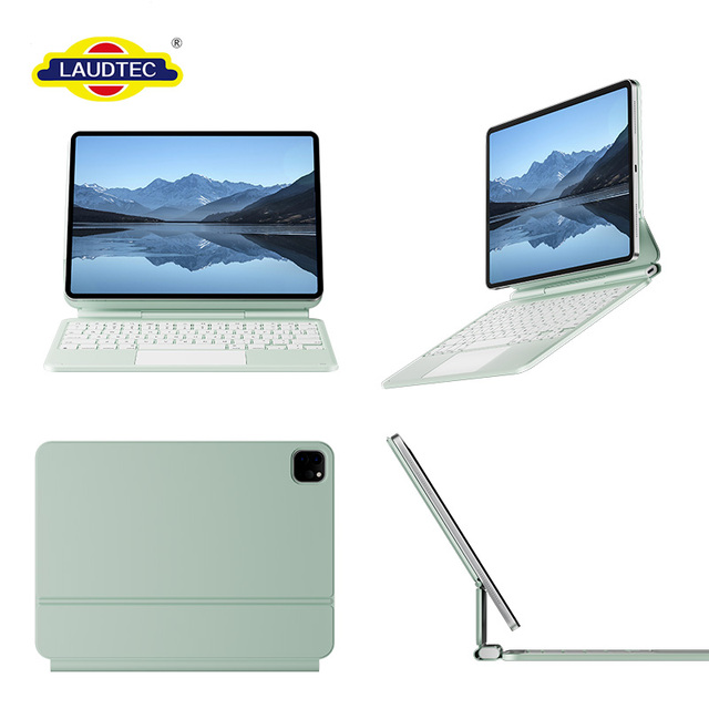 CNC Aluminum Alloy Magnetic Floating Keyboard with Trackpad, Wireless Rechargeable Scissor Keys for iPad Air/Pro 10.9"/11"