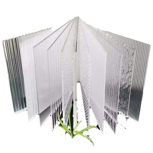 Panneau acrylique texturé Donghenghui 100mmx100mm, transparent avec rayures irisées, pour cloisons et décoration de meubles - Product Image 1