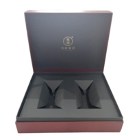 Boîte Cadeau de Luxe Rouge pour Brique de Thé Pu'er avec Gaufrage, Laminage Mat, Revêtement UV, Emballage Haut de Gamme Biodégradable