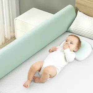 Rails de Protection pour lit d'enfant, produit de sécurité pour bébé, en tissu vert vanille, qualité supérieure,