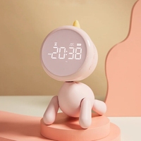 Réveil électronique pour enfants avec veilleuse LED licorne mignonne, rechargeable par USB, 3 sonneries, fonction snooze, pour garçons