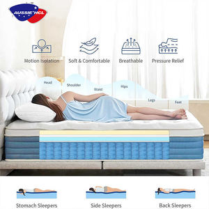 Cama Plegable Ortopédica <span class=keywords><strong>Queen</strong></span> con Colchón de Resortes y Espuma de Aire, Cama Doble Matrimonial, Colchones de Resortes con Látex y Espuma Viscoelástica de Confort - Product Image 6