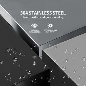 Contemporary Design Stainless Steel <strong>Bathroom</strong> Vanity <strong>Mirror</strong> <strong>Cabinet</strong> with LED Light - Product Image 2