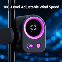 Ventilateur portable sans pales pliable 3000 mAh à aspiration et soufflerie, haute vitesse, rechargeable par USB, mini-ventilateur pour voiture, vente en gros