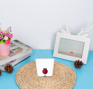 Tasse à café et thé en verre aux tomates 3D personnalisée en gros gobelet à eau en verre à boire - Product Image 3