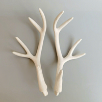 Paire de cornes de cerf Sika blanches simulées, peintes à la main, en fourrure pelucheuse, accessoires de photographie, décorations de Noël, coiffure pour séance photo, direct usine