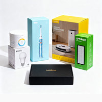 Embalaje de caja de papel reciclable OEM con diseño personalizado a precio barato con acabado mate e impresión UV para juguetes y embalaje de productos electrónicos