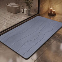 Tapis de bain en pierre de diatomite FIGOO-Velvet Touch, avec envers en caoutchouc haute densité, tapis de bain luxueux pour salle de bain principale