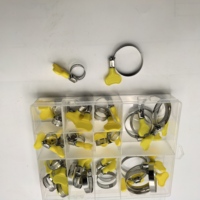 Kit d'assortiment de colliers de serrage américains en acier inoxydable 304, colliers à vis sans fin pour conduites de carburant, plomberie et réparation automobile