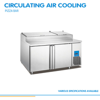 Mesa Refrigerada Comercial X-MING para Preparación de Ensaladas, Refrigerador para Preparación de Sándwiches con Tabla de Cortar y Bandejas