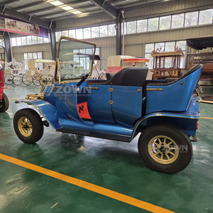 Voiture électrique vintage classique européenne à 4 roues, carrosserie en fibre de verre, certifiée CE pour les zones touristiques, avec garantie de 2 ans - Product Image 4