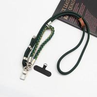 Sangle de cou tressée détachable haut de gamme avec pochette pour téléphone portable, antichoc, trois-en-un polyvalente pour téléphones portables et appareils photo