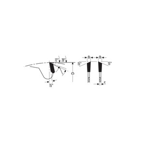 KLEIN lama per sega circolare HW D = 130 D = 16 B/C = 2.6/1.6 36 AA130.03616 acciaio legato ad alta frequenza saldato per la lavorazione dei metalli ATB - Product Image 3