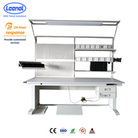 Mesa de Trabajo Antiestática de Grado Industrial Leenol con Cajones de Almacenamiento para Uso Diario en Talleres Electrónicos