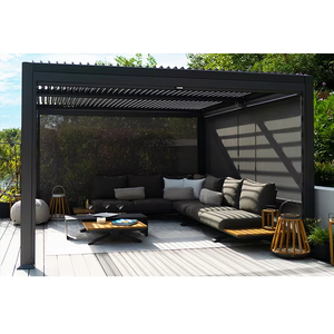 Pérgola de Aluminio para Todas las Estaciones, Personalizada, de Fácil Instalación, Gazebo Metálico Resistente a la Lluvia, Impermeable para Exteriores - Product Image 1