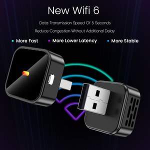 Mini adaptateur sans fil CarPlay avec interrupteur Btn et connexion mobile 2 en 1, adaptateur sans fil CarPlay et Android Auto - Product Image 3