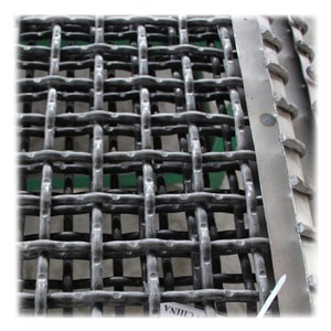 Mangan <span class=keywords><strong>Crimped</strong></span> Crusher Rung Dây Màn Hình Lưới Cho Đá Mỏ Đá - Product Image 1