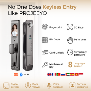 Không thấm nước nhôm thông minh khóa với vân tay và RFID truy cập kỹ thuật số bàn phím cho cửa gỗ với mã thay đổi tính năng - Product Image 3