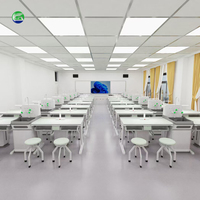 Meubles de laboratoire scolaire, banc de laboratoire en acier, construction en acier, design moderne pour l'apprentissage de la physique, de la chimie, de la microbiologie et de la biologie