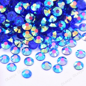 Oleeya Wholesale 85 Colors 2mm 3mm 4mm 5mm 6mm <b>clear</b> Bottom AB Crystal Stones Round Flatback <b>Resin</b> Rhinestone for DIY Crafts - Product Image 6