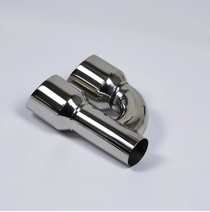89mm H Style Double Sortie Voiture Silencieux D'échappement Tuyau De Queue De Voiture Gorge <span class=keywords><strong>Mercedes</strong></span> Embouts D'échappement - Product Image 5
