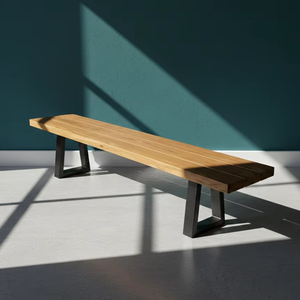 ม้านั่งโครงเหล็กไม้เนื้อแข็ง Ren Modern - ดีไซน์ทนทานสำหรับบ้าน สำนักงาน ห้องนั่งเล่น ห้องนอน ห้องรับประทานอาหาร ภายนอกอาคาร โรงแรม อพาร์ตเมนต์ โรงยิม - Product Image 6