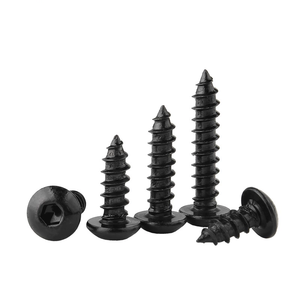 Đen Pan đầu lục giác ổ cắm Hex ổ cắm đầu tròn tự khai thác vít M5 x 14mm 16mm M6 nút đầu Allen vít gỗ - Product Image 1